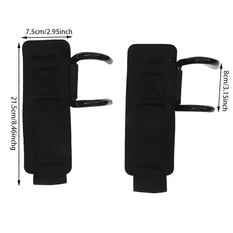 2Pcs Anti-lumbar Hook Auxiliary Fitness Bracer Pull-up Assist Gloves Hanging Horizontal Bar Hard Off Hand Grips