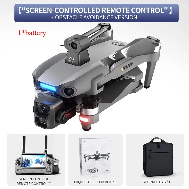 S880 PRO GPS Drone Three axis gimbal 2KM 4K Professional Dual Camera 360° Laser Obstacle Avoidance Brushless RC Quadcopter Toys