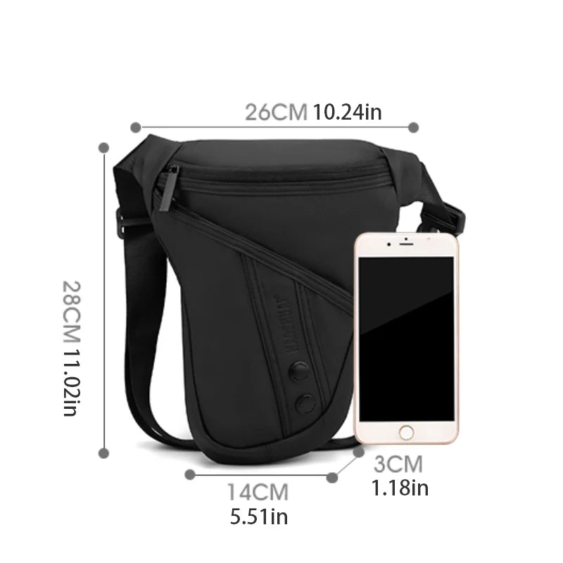 Women's leg bag, men's motorcycle riding waist bag, multifunctional travel fishing hiking bicycle hip bag