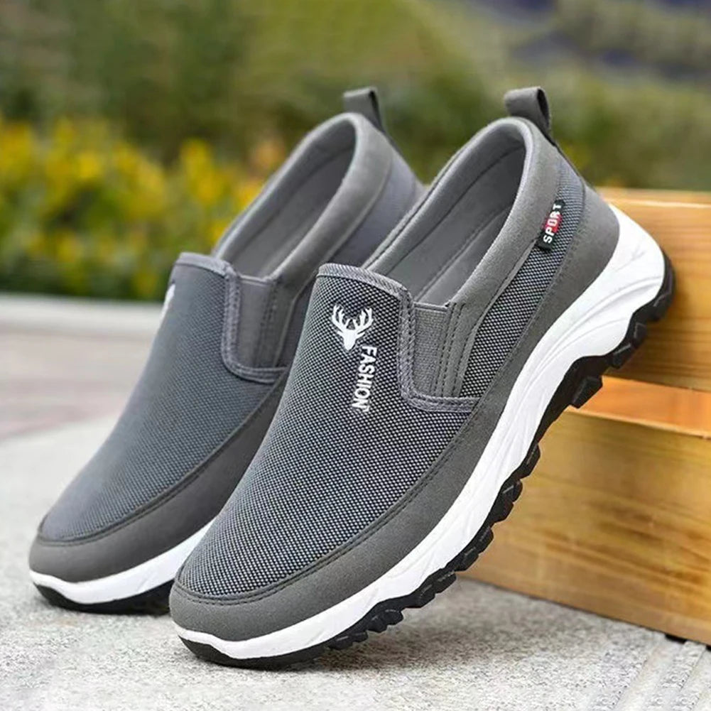 Men Penny Boat Shoes Sports Shoes Breathable Orthopedic Travel Plimsolls Flat Slip On for Outdoor Activity Hiking Walking