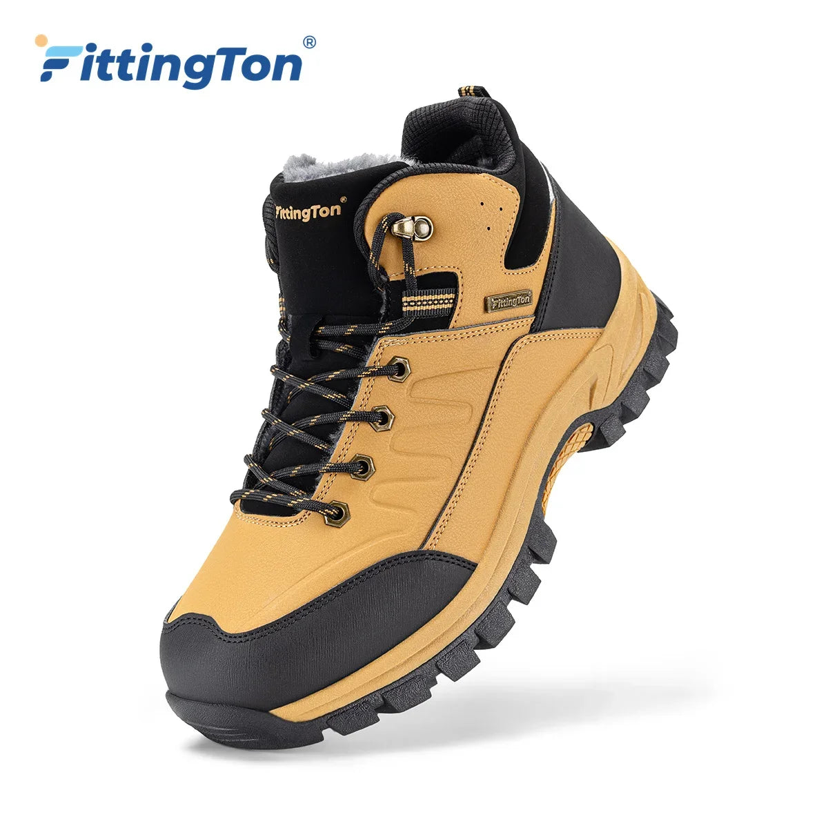 Wide Snow Boots Men'S Winter Boots -15℃ Thick Warm Anti-Slip Lightweight Comfortable Fur Lined Boots Outdoor Winter Shoes