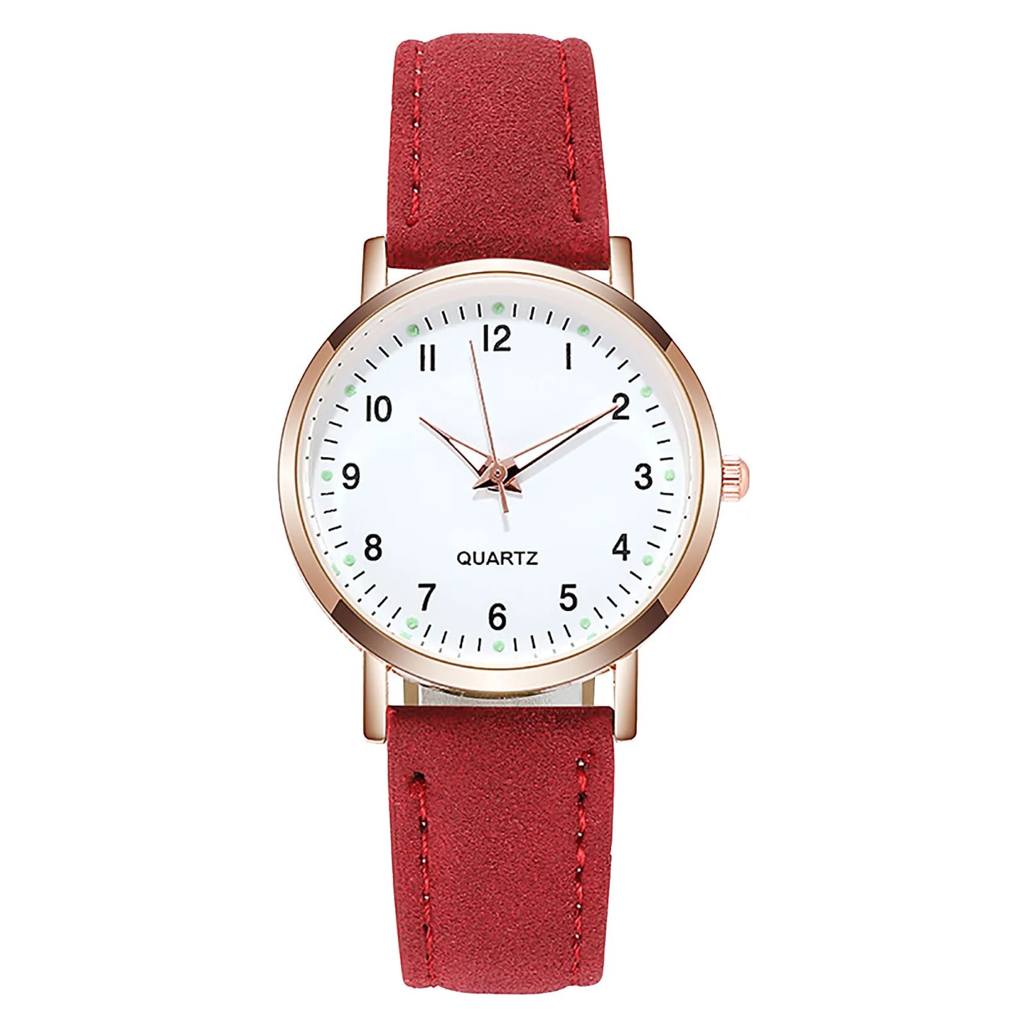 Luminous Watch For Women Fashion Casual Leather Belt Watches Simple Ladies Frosted Round Digital Quartz Wristwatches Reloj Mujer