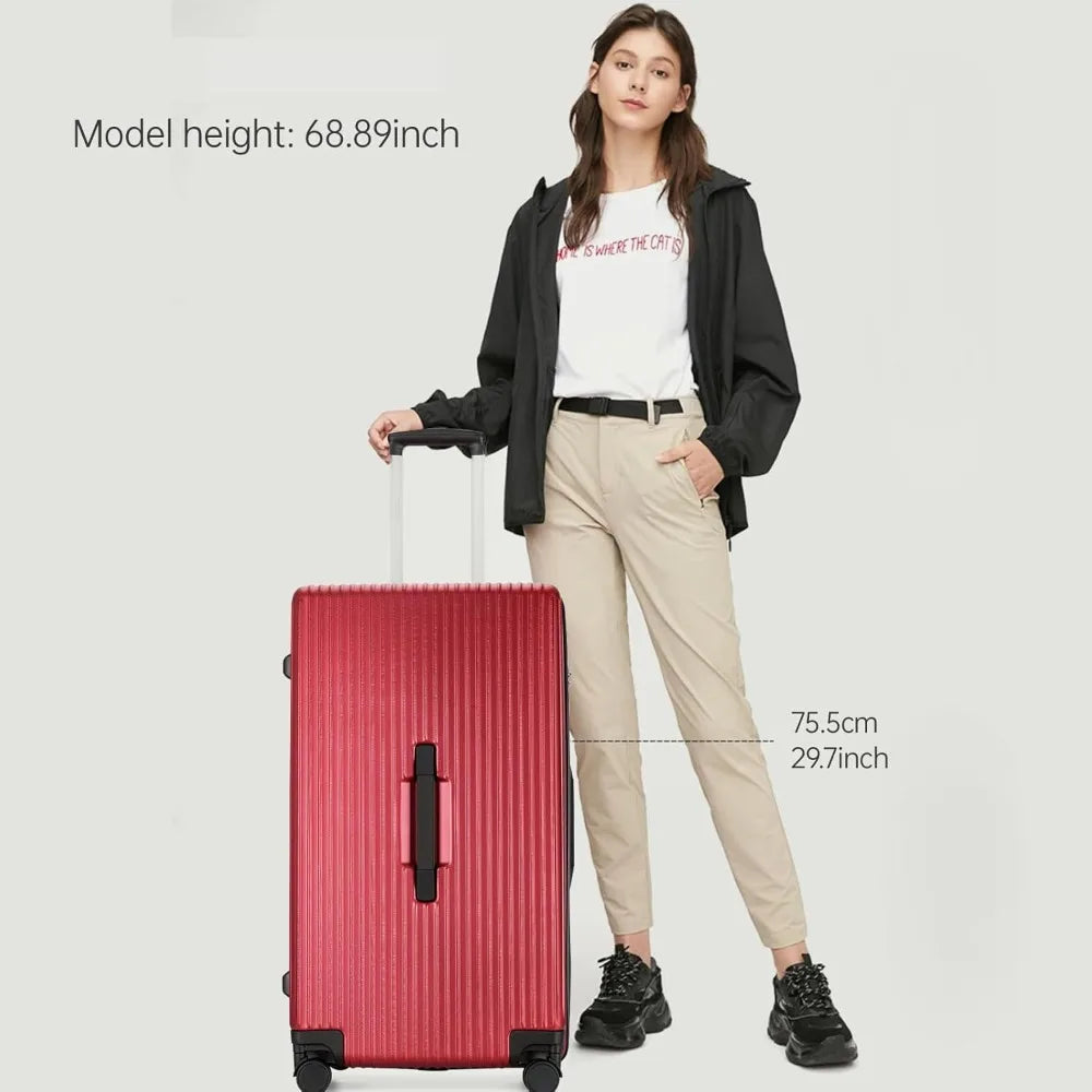 Trunk Luggage, 28 Inch Luggage with Spinner Wheels, Scratch resistant texture Lightweight PC material with TSA Lock