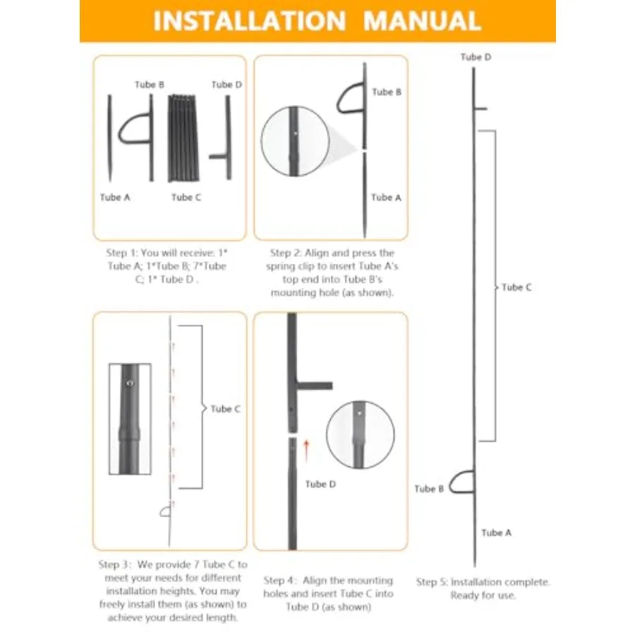 11.3ft Outdoors Ducks Decoy Extension PoleHunting Works with Spinning Wing Decoys Ducks Hunting Accessories Duck Decoys are not