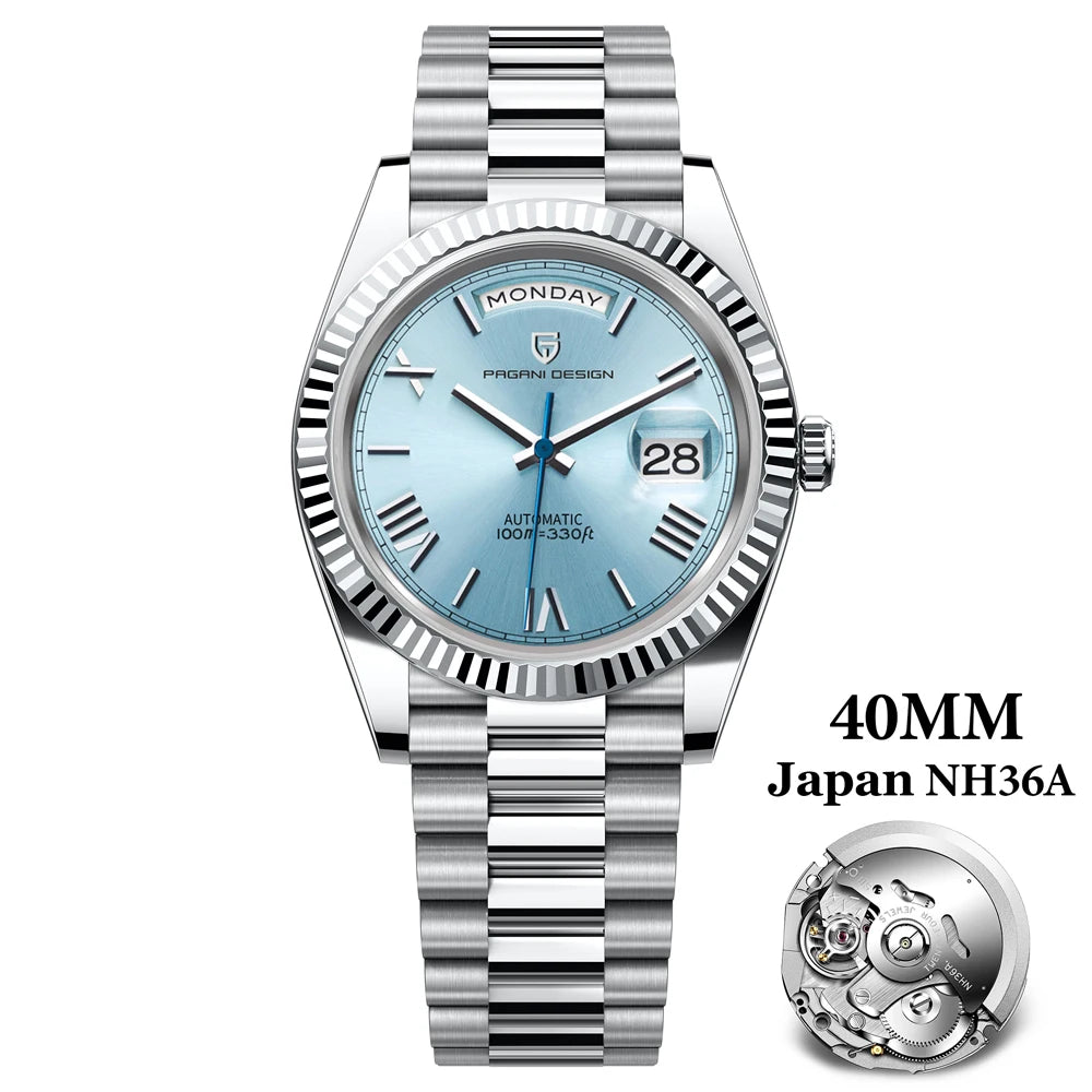 2026 New PAGANI DESIGN Rose Gold DD40 Luxury Automatic Watch Men Mechanical Wrist Watches Men Japan NH36A AR Sapphire crystal