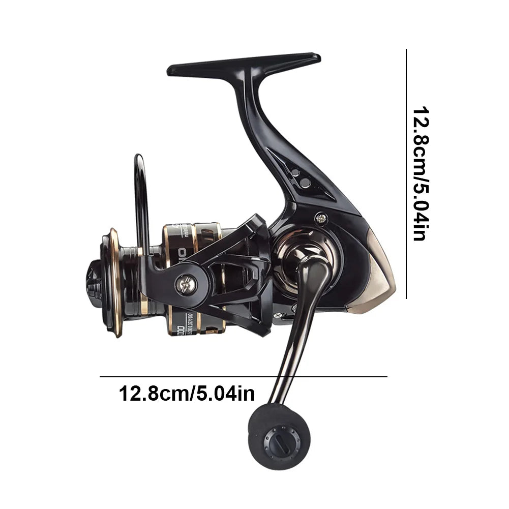 All Metal Spinning Reel 10KG Max Drag Fishing Reel 5.2/1 Gear Ratio All Purpose Fishing Spinning Reel for Freshwater Saltwater