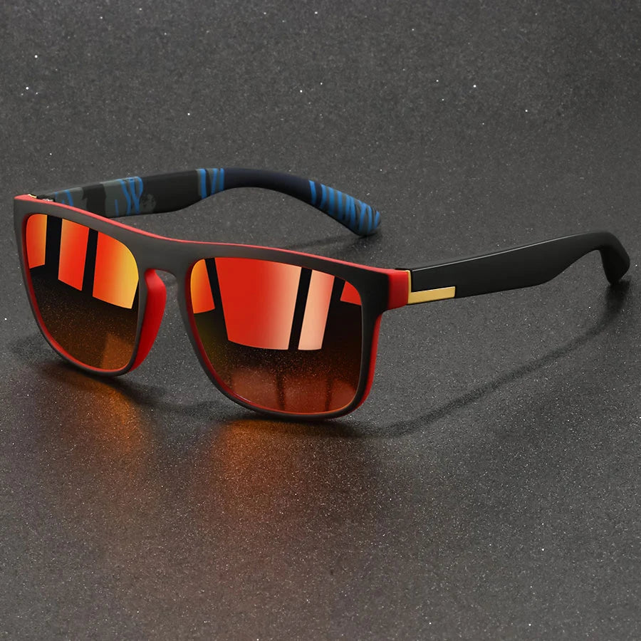 Fashion Vintage Square Sports Sunglasses Men Women Fishing Driving For Man Brand Designer Sun Glasses Anti-Glare UV400 Eyewear