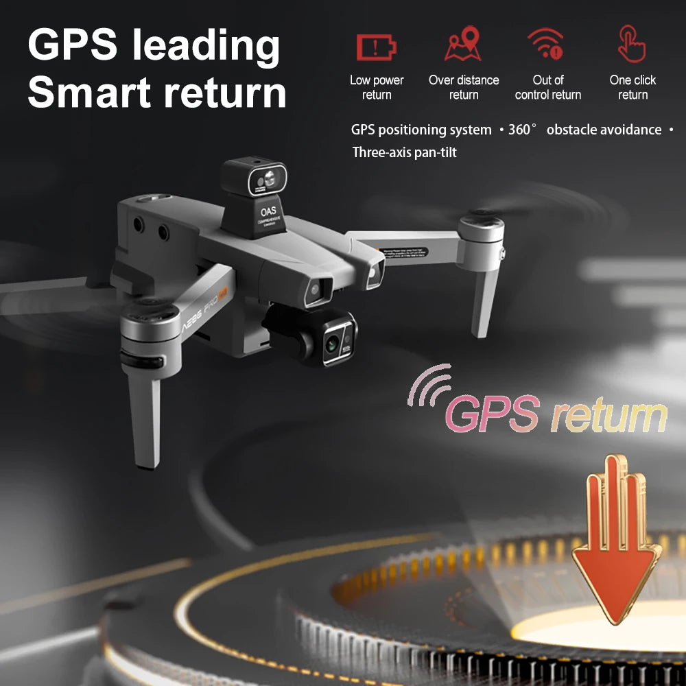 AE86 Max GPS Drone Professional 8K HD Camera 3-axis Gimbal aerial photography Obstacle Avoidance Airdrop Screen Control FPV Dron