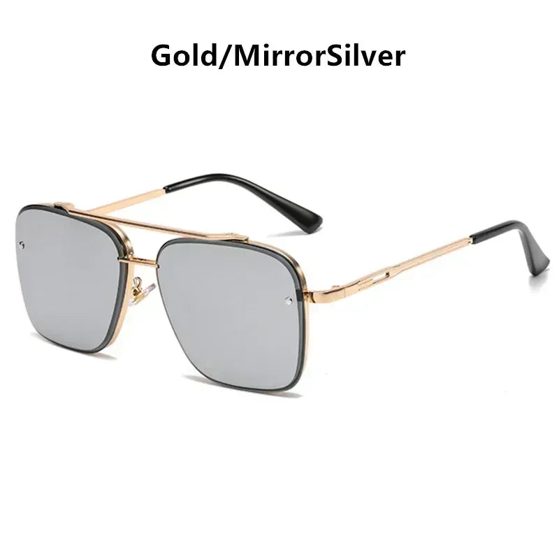 2025 Fashion Square Luxury Design Sunglasses Men Women Flight Seven Rock Mach Six Style Gradient Pilot Sunglasses Oculos De Sol