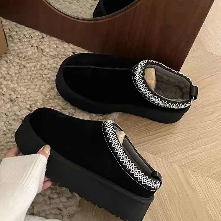 Designer Winter Snow Boots High Quality Leather Platform Fashion Luxury Brand Shoes Warm Waterproof Fur Lined Cold Weather Boots
