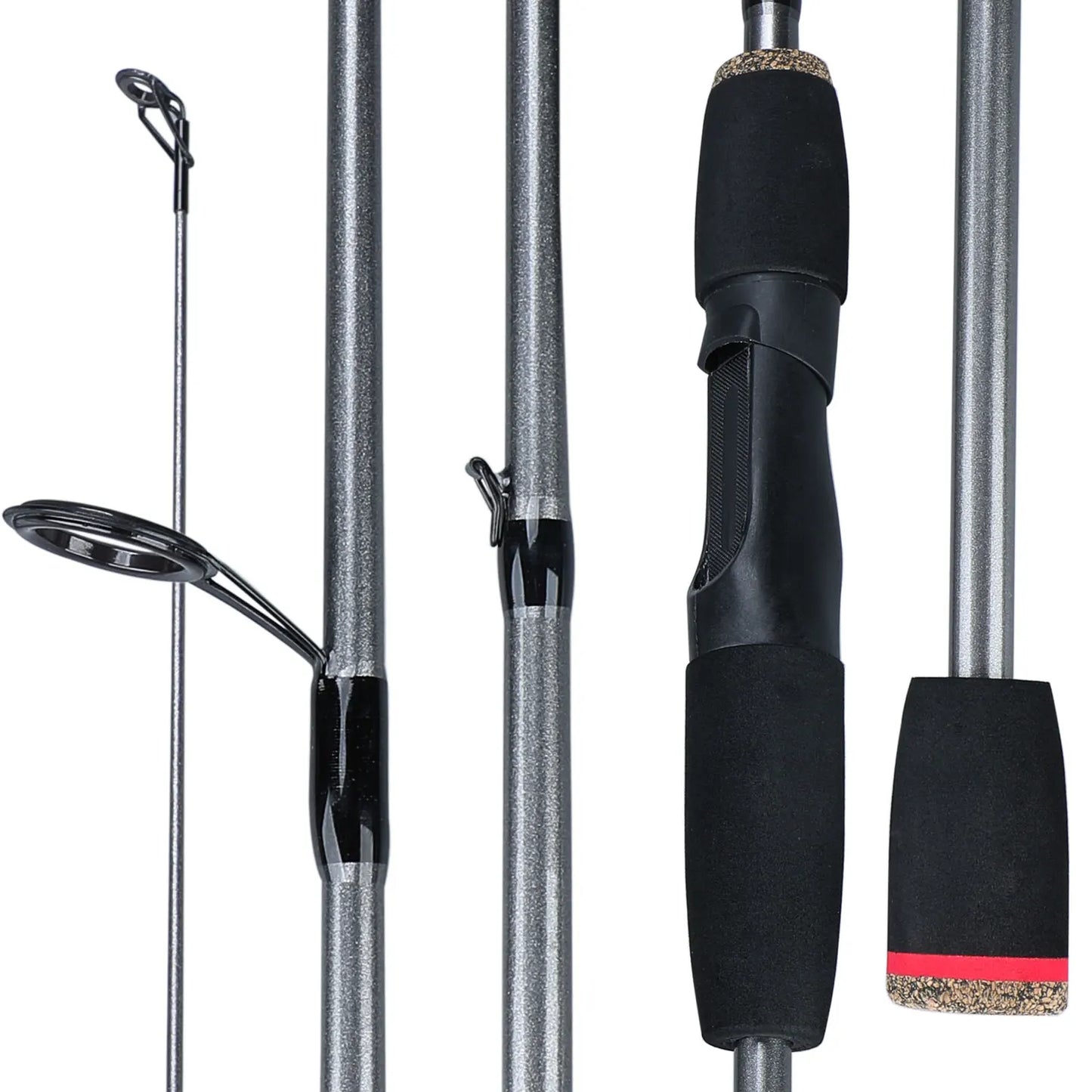 Sougayilang 5 Section Spinning Casting Fishing Rods Ultralight Weight Glass Fiber for Travel Freshwater Saltwater Fishing Pesca