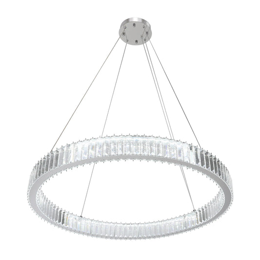 95W 31.5inch Modern Crystal Stair Chandelier Lights Indoor Lighting LED Ceiling Lamp Hanging Light for Living Room Indoor