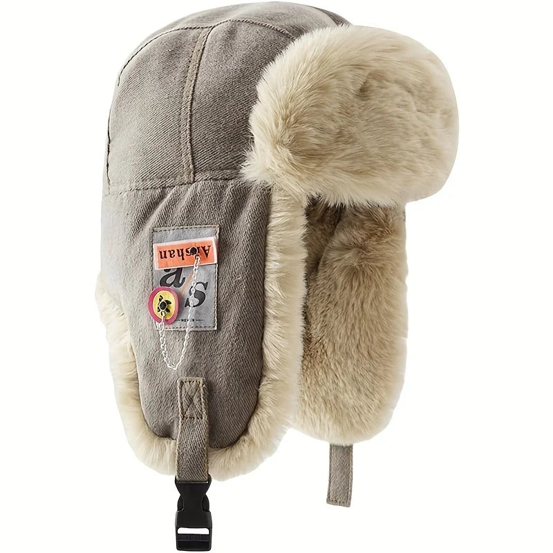 New winter hat, Lei Feng hat, warm cotton hat, thick ear protection, cold proof, with ear cover, pilot hat.