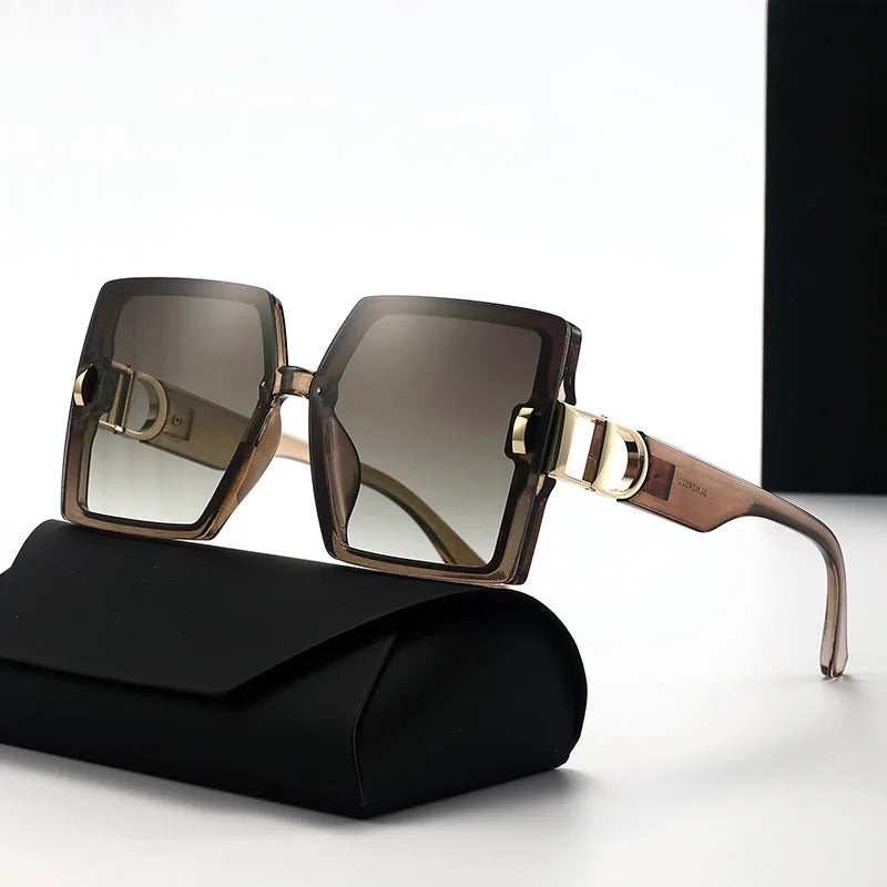 New Luxury Sunglasses for Women Oversized Eye Sunshade UV400 D-shaped Sun Glasses Fashion Eyewear Ladies Mens Sunglass 2025