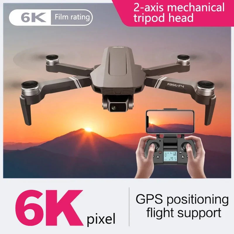 4DRC F4 Drone GPS 8K Professinal HD Mechanical Gimbal Camera System Supports TF Card FPV Drones Quadcopter RC Distance 2km Toy