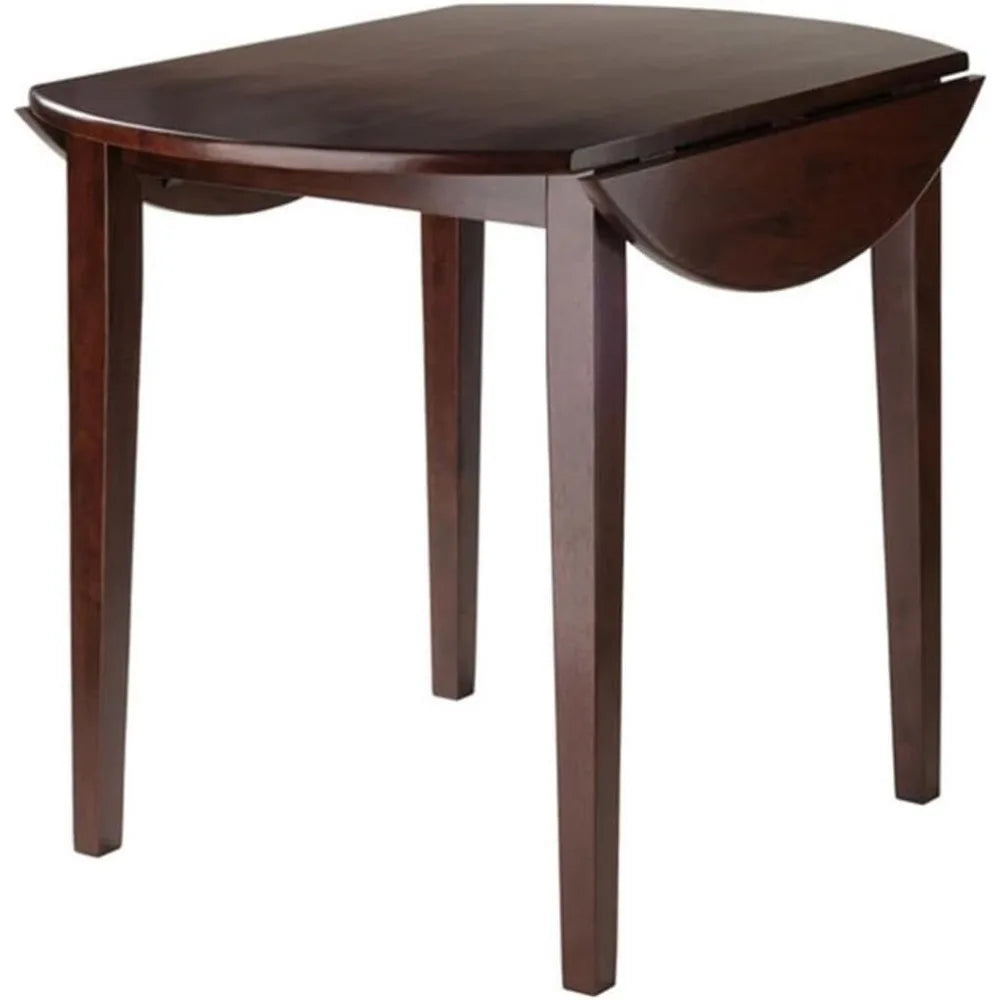 Winsome Clayton Drop Leaf Table and Two Chairs Set in Walnut Finish