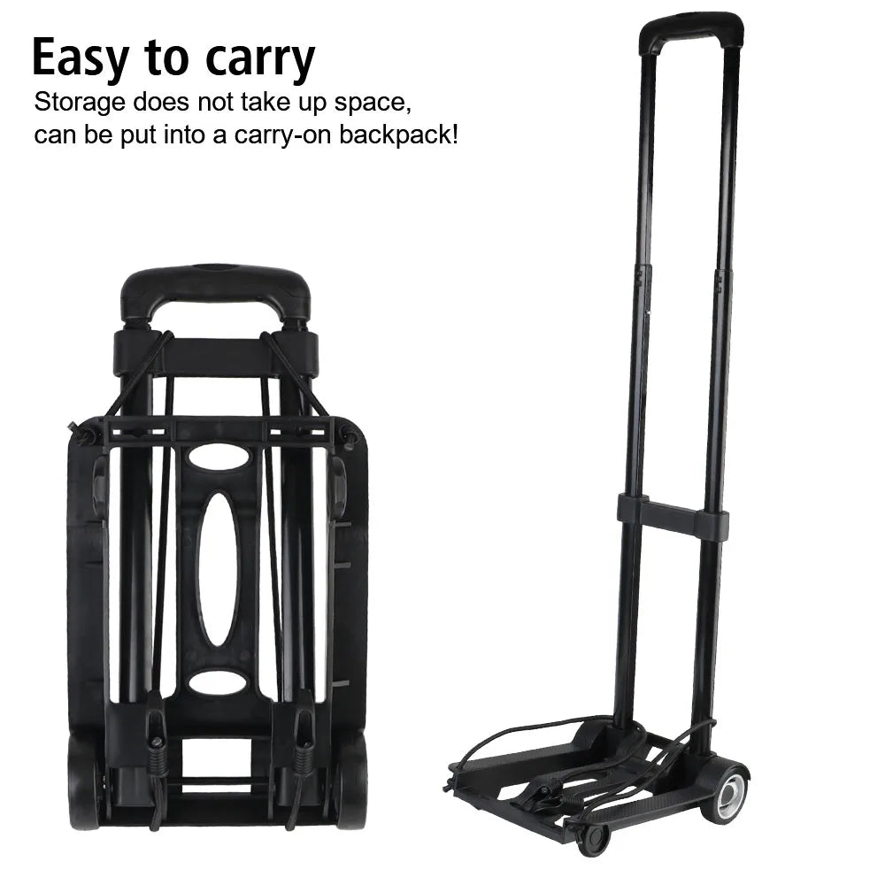 Foldable Luggage Dolly Rolling Carts With Wheels Portable Fold Dolly Utility Rolling Carts With Wheels with Wheels