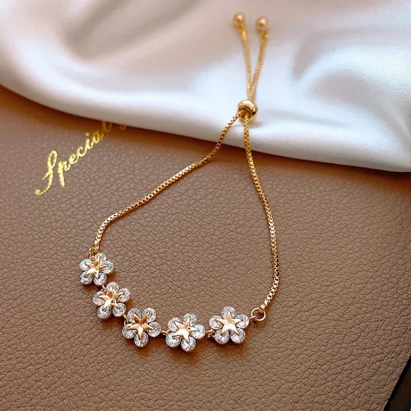 New Fashion Letter D Star Simple Vintage Pendant Bracelet Woman Stainless Steel Bracelet Luxury Original Jewelry