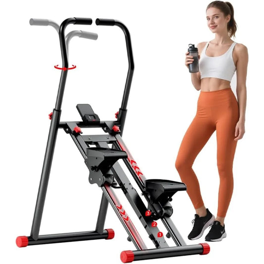 Home Vertical Climber: Upgraded Full-Body Exercise Machine with Adjustable Resistance and Speed Settings