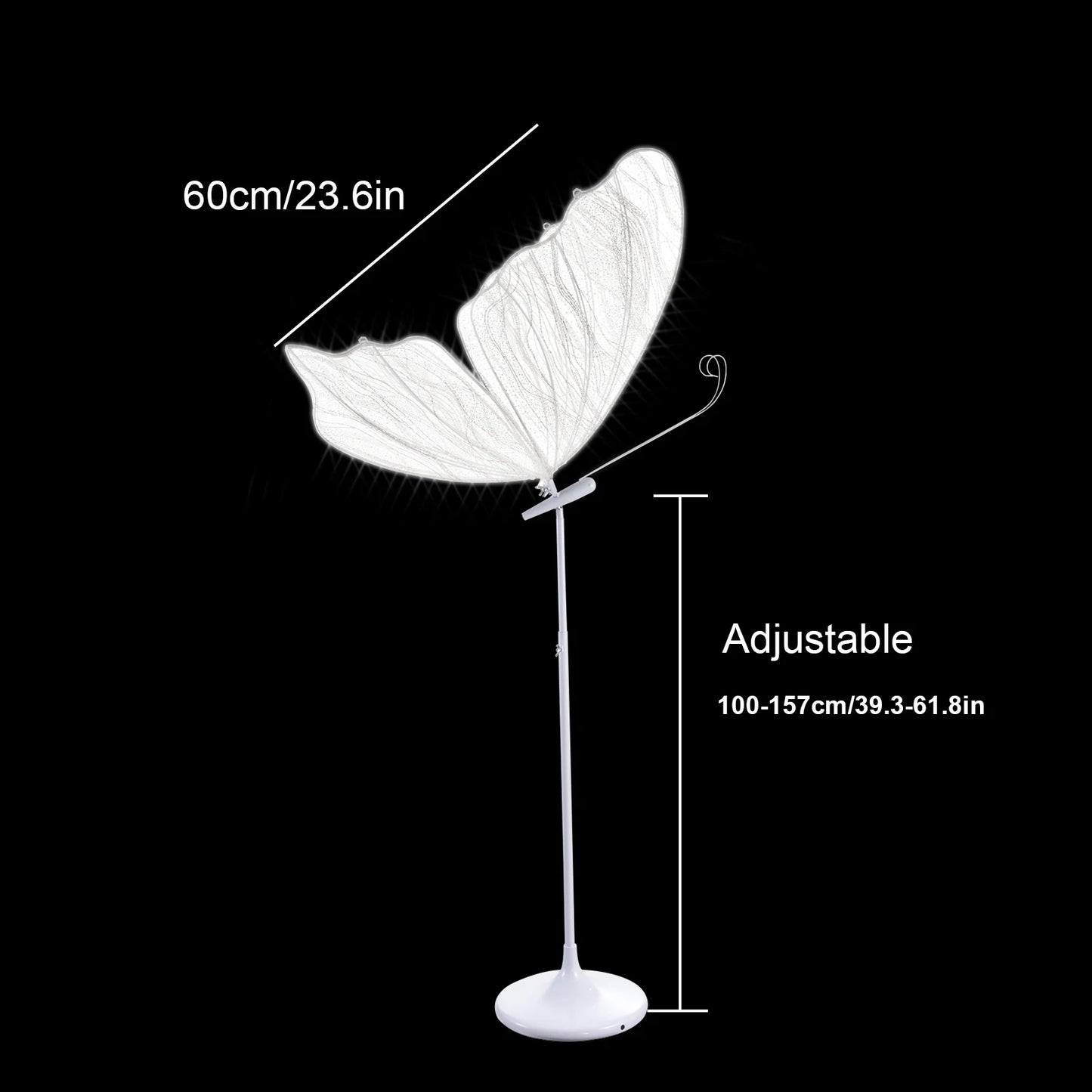 LED Butterfly Creative Lighting LED Floor Lamps Romantic Butterfly Ceiling Light Decoration Props for Wedding Party Events 60cm