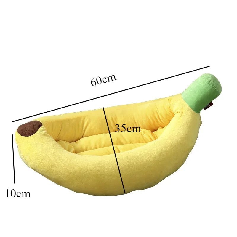Cute Pet Banana Cat Nest Portable Warm and Comfortable Dog Nest Seasonal Universal Cool Mat Pets Supplies Cat House  Dog Nest