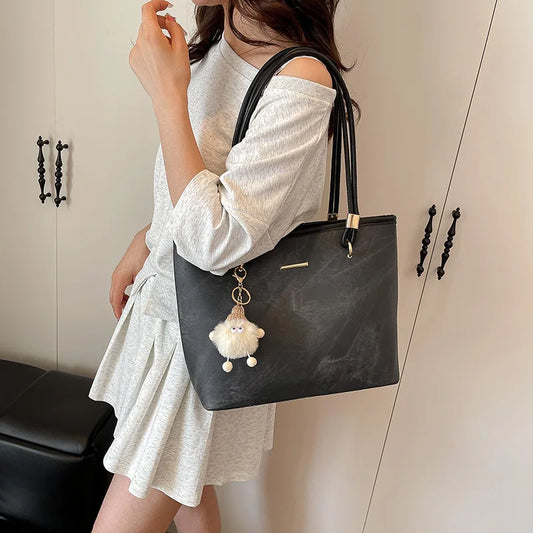 Women's Large Tote Bag for Commute, College Students, Shoulder Bag, Fashionable Handbag, Spacious Work Bag, Trendy & Durable