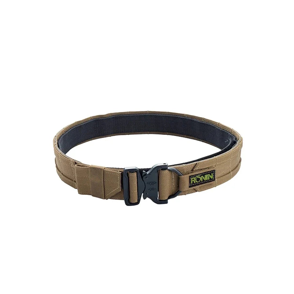 38cm 1.5 inch Width Ronin Style Tactical Molle Belt Outdoor Hunting Double Layer Belt Molle System Belt