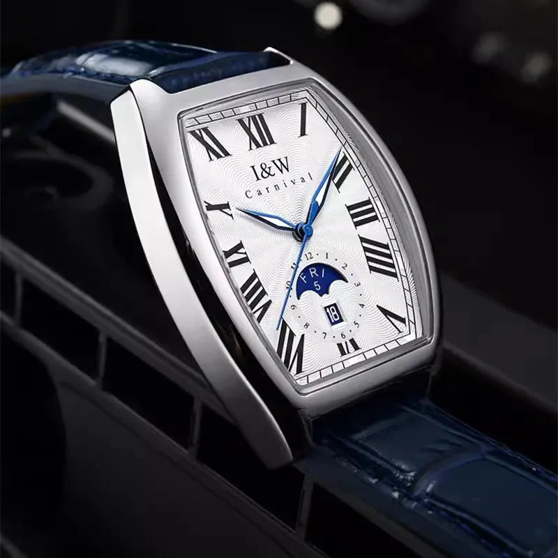 CARNIVAL I&W Mechanical Business Watches for Men Brand Luxury Automatic MIYOTA Movement Wristwatches Waterproof Man Reloj Hombre