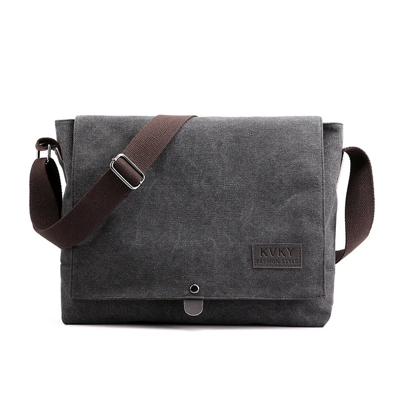 Men's messenger bag retro messenger bag men's bag canvas bag shoulder bag casual briefcase backpack tide