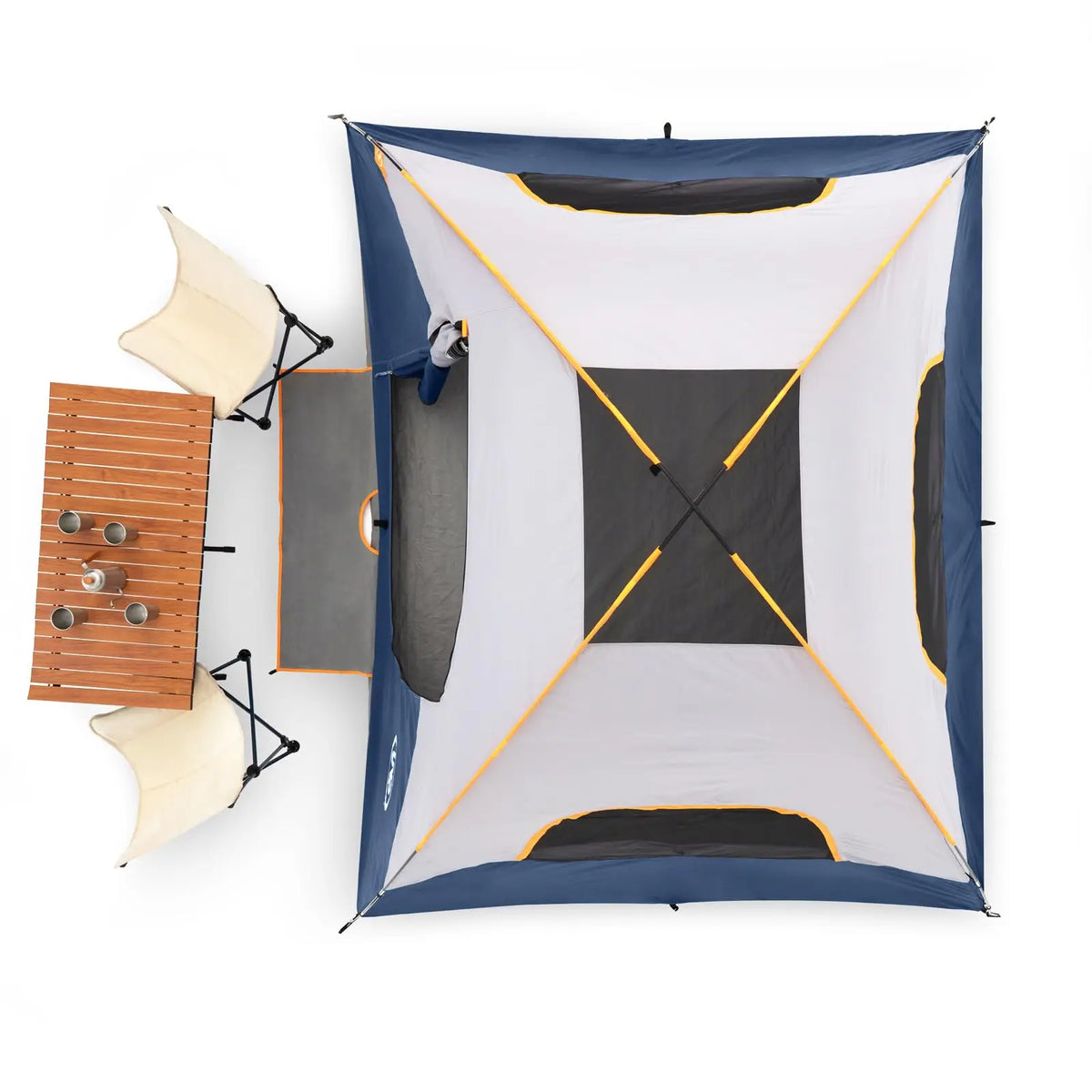 Camping Tent with Screen Room, Portable 6 Person Camping Tent, Family Dome Tent for Camping Outdoor - 14'x11'x72''(H)