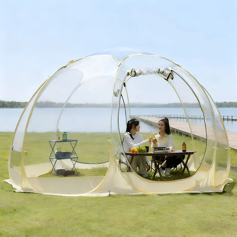 4-8 Person Outdoor Waterproof Transparent Dome Tent Mushroom Shaped Camping Shelter for Hiking Lightweight Portable Tent