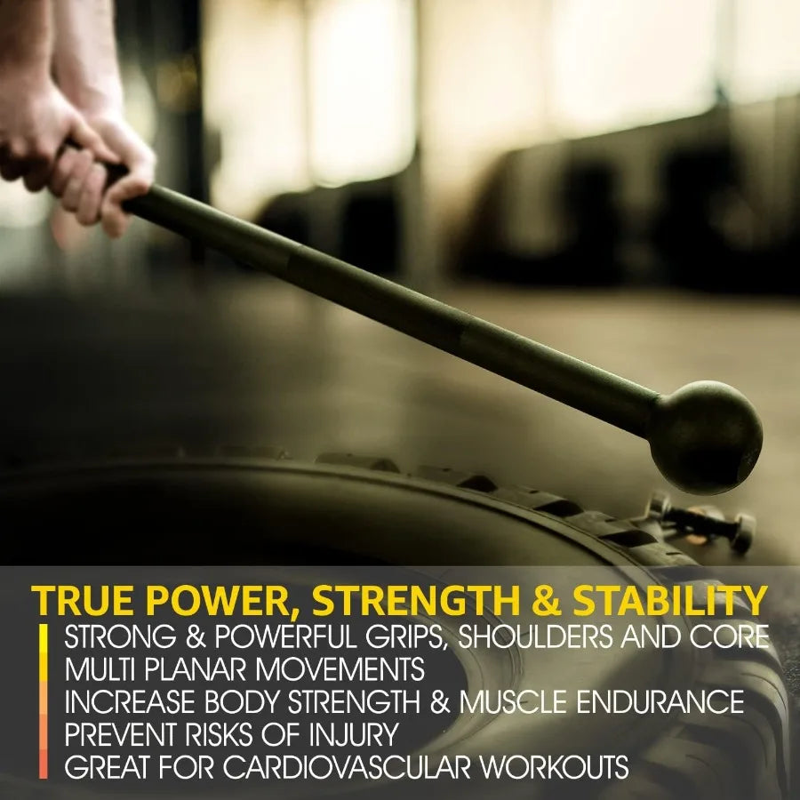Yes4All Steel Mace Bell for Strength Training Ideal for Full Body Muscle Development Shoulder Grip and Forearm Workouts Effecti