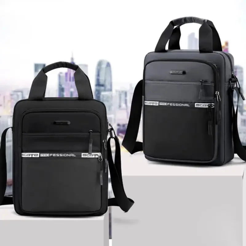 Men's Business Shoulder Bag Fashion Casual Solid Color Chest Bag Large Capacity High Quality Crossbody Bag Multifunctional Bag