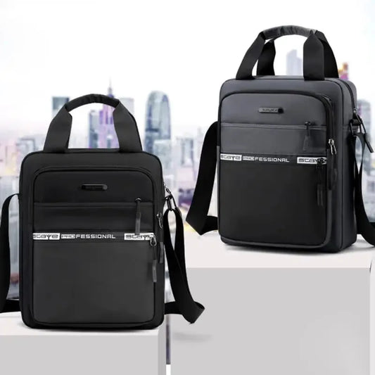 Men's Business Shoulder Bag Fashion Casual Solid Color Chest Bag Large Capacity High Quality Crossbody Bag Multifunctional Bag
