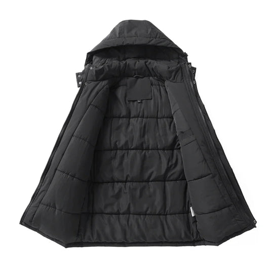 -15 Degree Winter New High Quality Thickened Cotton Warm Hooded Cotton Jacket For Men Loose Sports Windproof Oversized Jacket