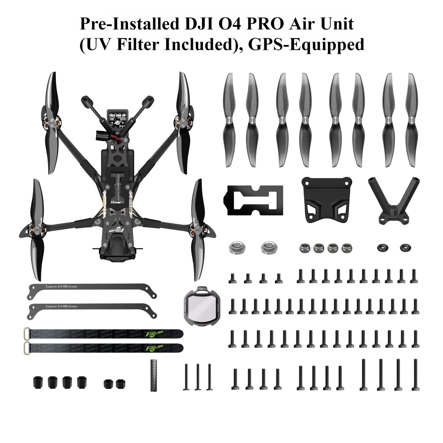 Flywoo Explorer LR4 4 Inch Long Range FPV Drone with DJI O4 Pro 4K/120fps Lightweight  for Extended Range Flight