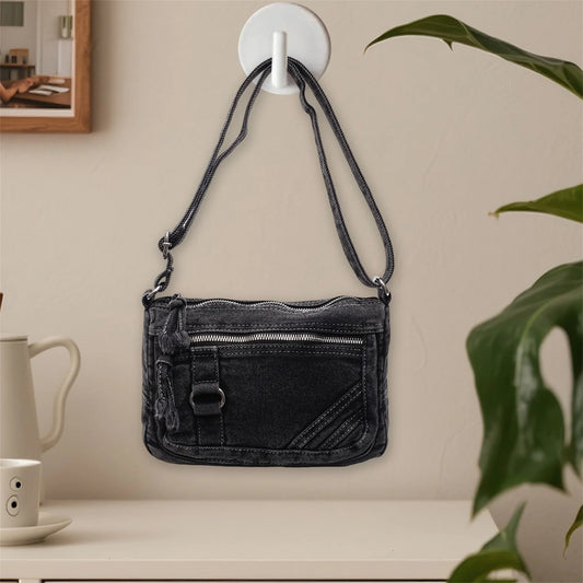 Fashionable Women s Denim Shoulder Bag with Adjustable Strap and Spacious Interior for Everyday Use
