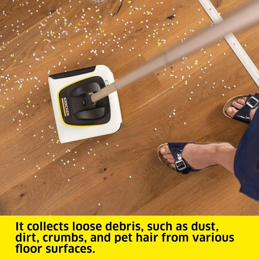 KB 5 Electric Floor Sweeper Broom, for Carpets, Hardwood Floors and Tiles, Lightweight and Cordless, Ideal for Fur, Hair, Dirt &