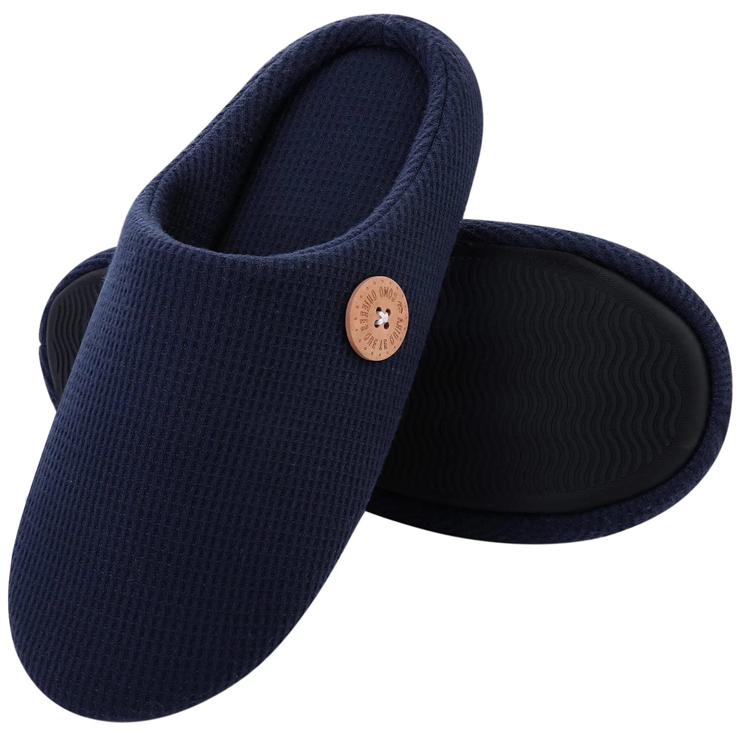 Evshine Men Soft Mules Slippers Non-Slips Cotton Shoes Large Size Flat Slides Men And Women Winter Warm Shoes For Indoor Outdoor