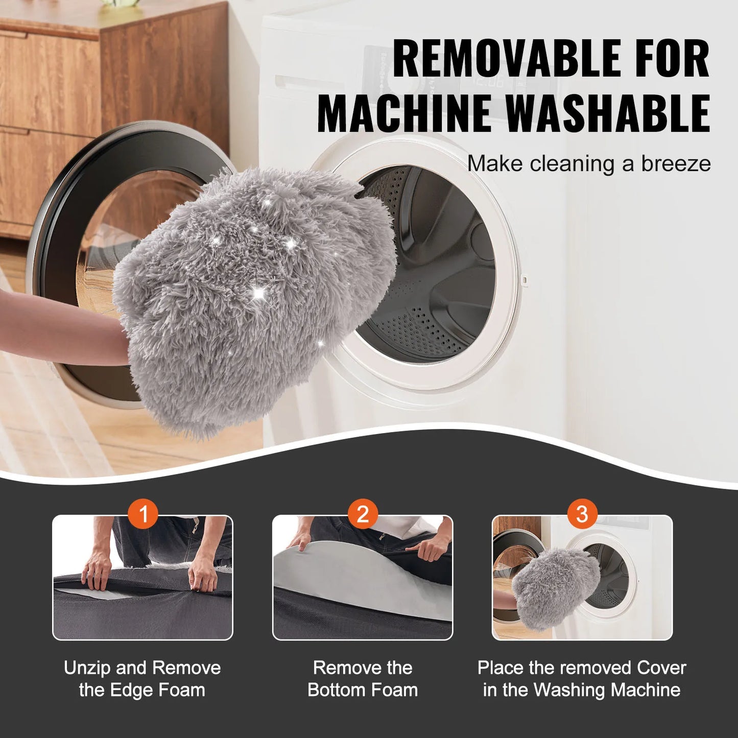 Human Dog Bed 72x48x10in Large Human Size Dog Bean Bed Washable PV Velvet