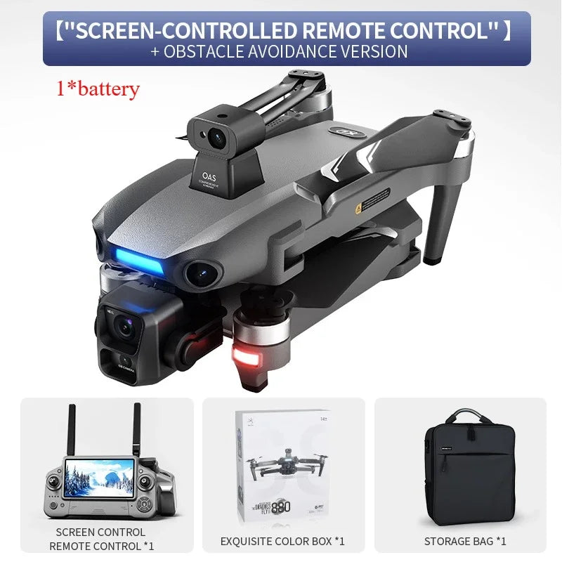 S880 PRO GPS Drone Three axis gimbal 2KM 4K Professional Dual Camera 360° Laser Obstacle Avoidance Brushless RC Quadcopter Toys