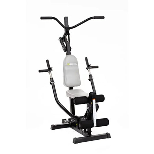 Core Home Fitness Full Body Workout Machine - Multi-Functional Home Gym Multi-Purpose Workout System in Black with Adjustable R