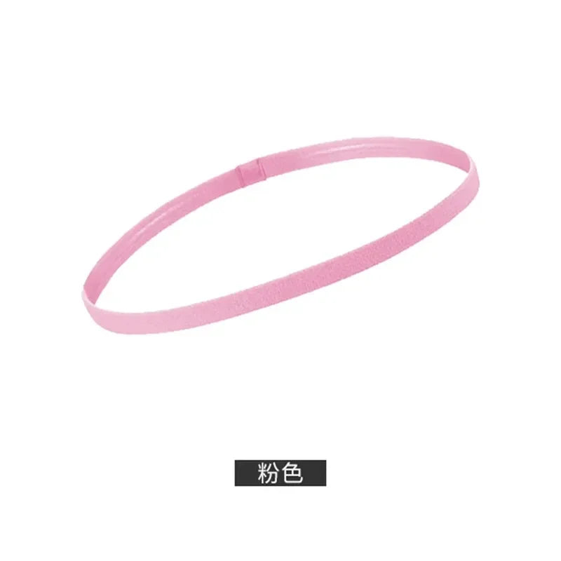 5Pcs Candy Color Women Men Yoga Hair Bands Sports Headband Girls Sport Anti-slip Elastic Rubber Sweatband Football Running