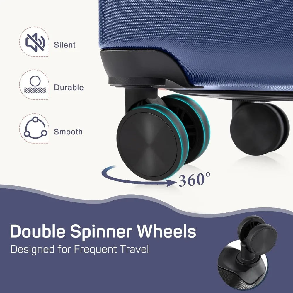 Blue 20 to 28 Inch Travel Luggage Sets with Durable Construction for Modern Travelers