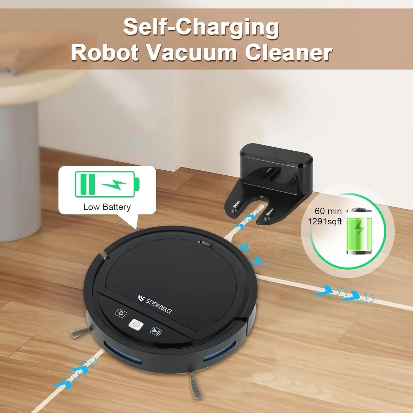 Robot Vacuums and Mop, Sweeping and Mopping Robot Wi-Fi/Voice/App Robot Vacuum pet Hair,Drop Proof,Electric Floor Cleaner for Mo