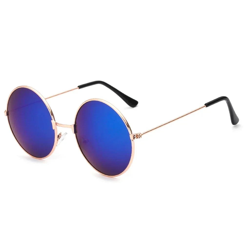 Women's Sunglasses Mens Round Ladies Fashion Mirror Glasses for Women Men Vintage UV400 Protection Sun Retro Eyewear EE09