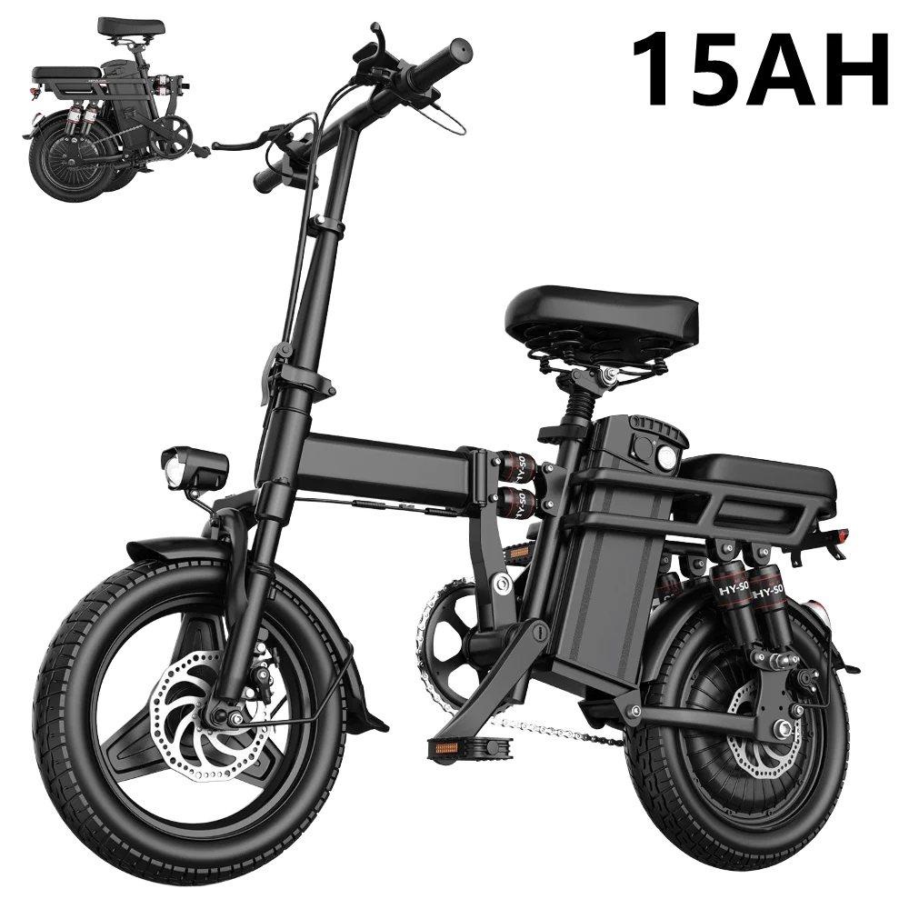 14 Inch Tyre Folding Mini Electric Motorcycles Bike 500W Motor 19 MPH 30 Mile Trip Commuter Electric Motorcycles Bike For Adults