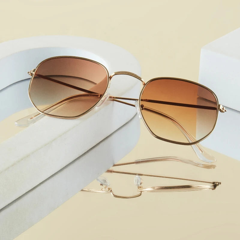 1Pc Men's Fashion Glasses New Retro Gold-Rimmed Round Frame Unique Stylish Niche Design Casual Versatile Decoration Suitable for