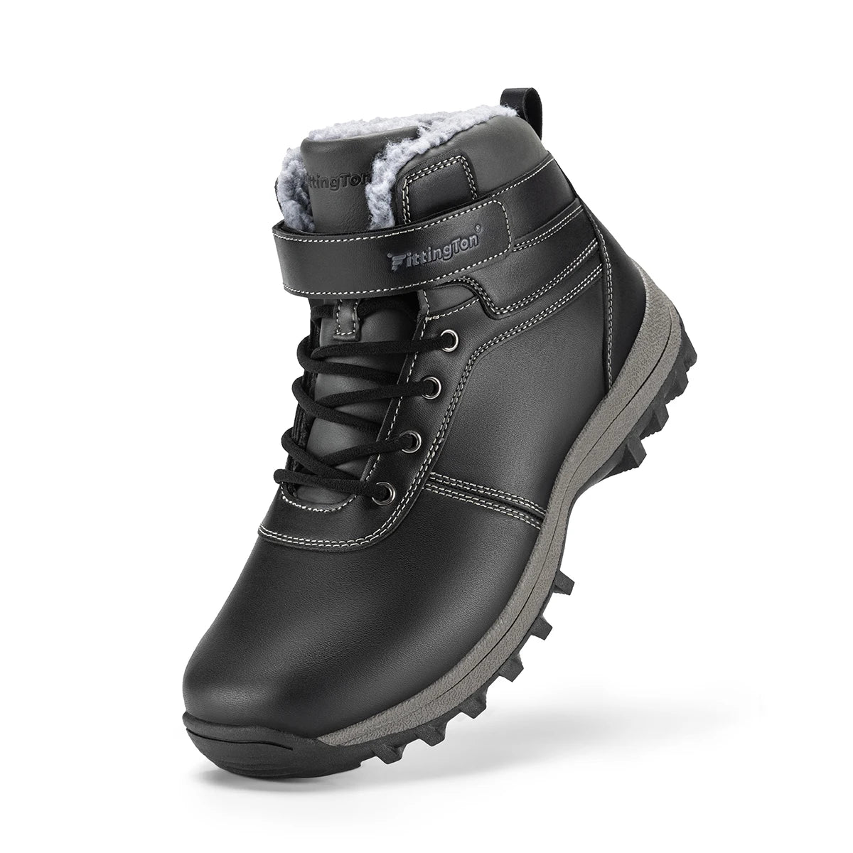 Wide Men's Winter Boots -15℃ Thick Warm Snow Boots Anti-slip Lightweight Comfortable Fur Lined Boots Outdoor Winter Shoe Men
