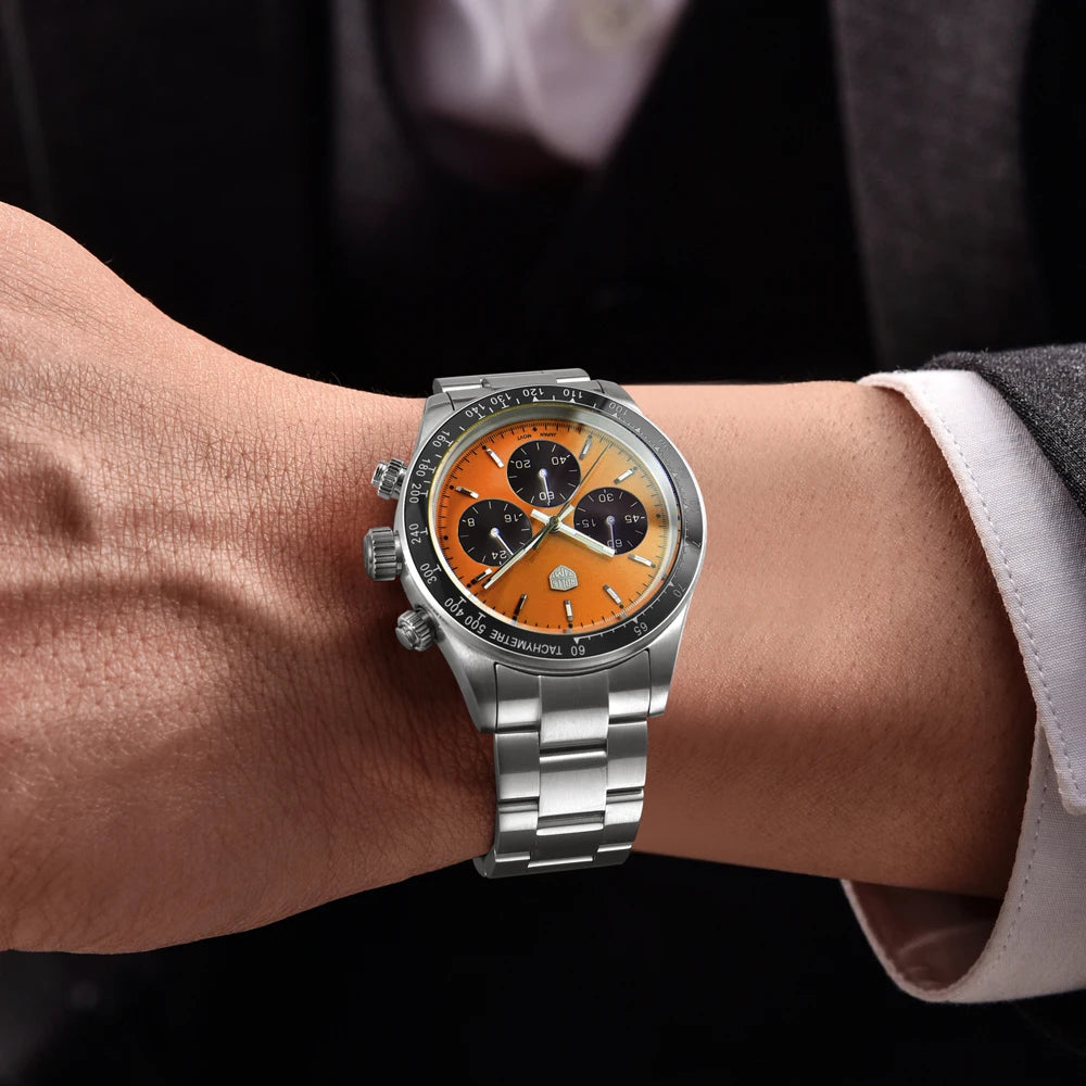 2025 New RollsTimi Men's Watches Luxury Quartz Chronograph Watch For Men Speed Wristwatches Ceramic Bezel AR Sapphire Waterproof
